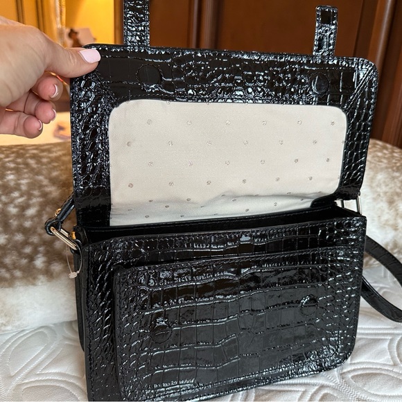 Kate Spade Shoulder Bag - Black Patent Leather Crocodile with buckles - Picture 16 of 16